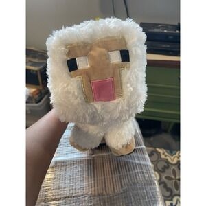 Minecraft White Sheep Lamb Plush 16" Stuffed Animal Water Sheep EUC